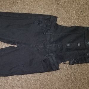 Black denim Charlotte russe overalls